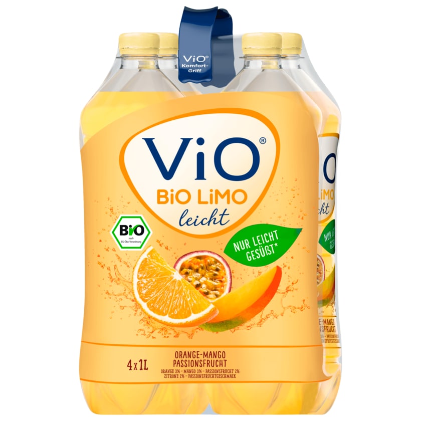 Vio Bio Leicht Orange Mango Passionsfrucht 4x1l